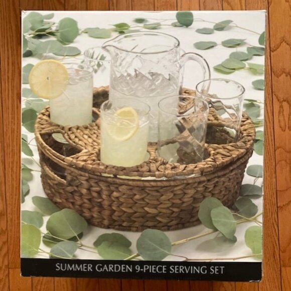 Artland Summer Garden 9-Piece Serving Set, New in a Box - Picture 1 of 8